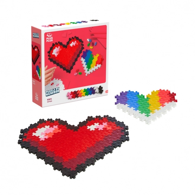 Plus-Plus puzzle prema brojevima - srce 250 kom