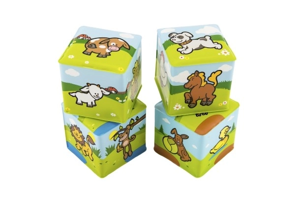 Mekane kocke Moje prve životinje - 4 kom