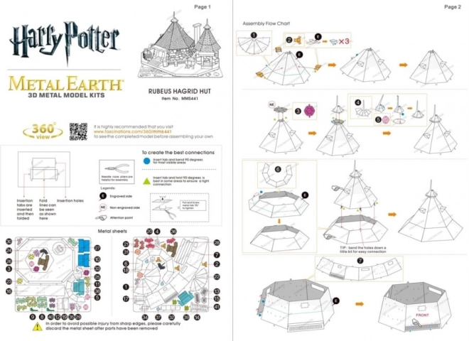 Metal Earth 3D puzzle Harry Potter: Hagridova koliba