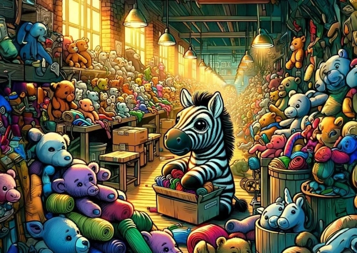 Puzzle Tvornica igračaka 100 dijelova
