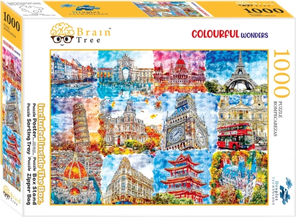 Puzzle Brain Tree Znamenitosti u bojama 1000 dijelova