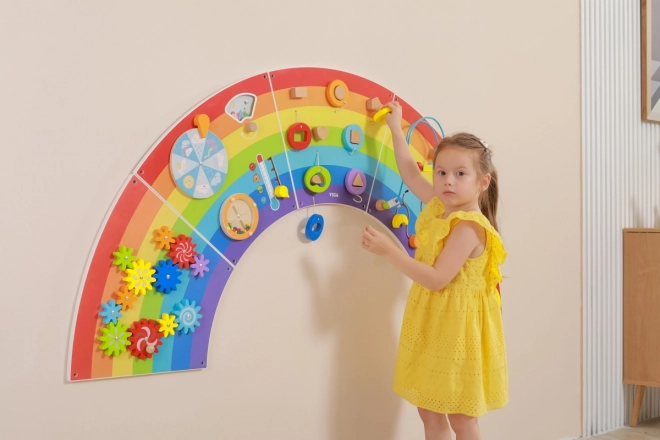 Drveni zidni Montessori panel - duga