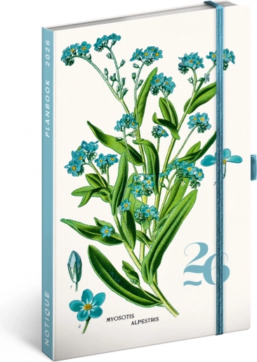 Notique Planbook dnevnik i bilježnica Herbarij 2026., 13 x 21 cm