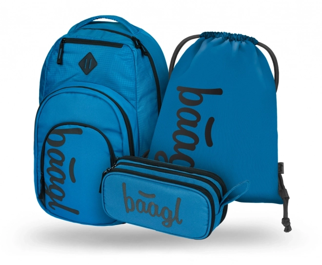 Set BAAGL Coolmate Ocean Blue: Ruksak, Pernica i Vrećica