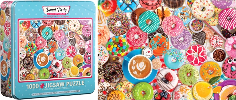 Puzzle u limenoj kutiji Krafnena zabava 1000 dijelova EUROGRAPHICS