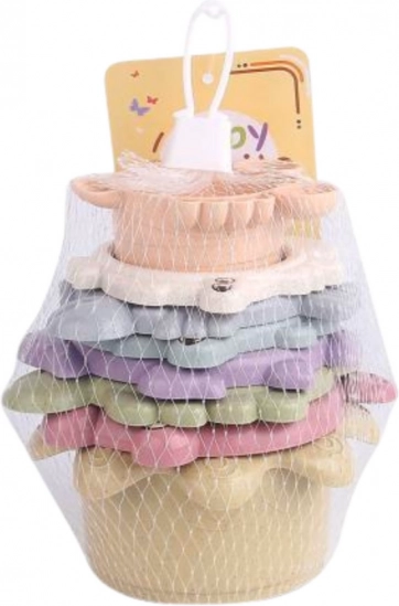 Šareni toranji za kupanje 2u1, pastelne, 6 kom