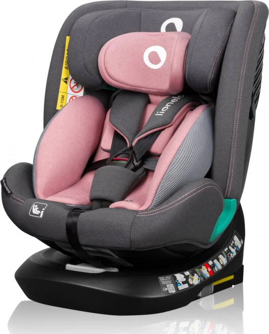 Dječja rotirajuća autosjedalica Lionelo Bastiaan i-Size Pink Rose