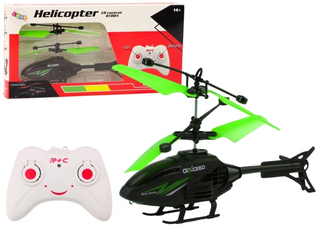 Daljinski upravljani RC helikopter s giroskopom – zelena