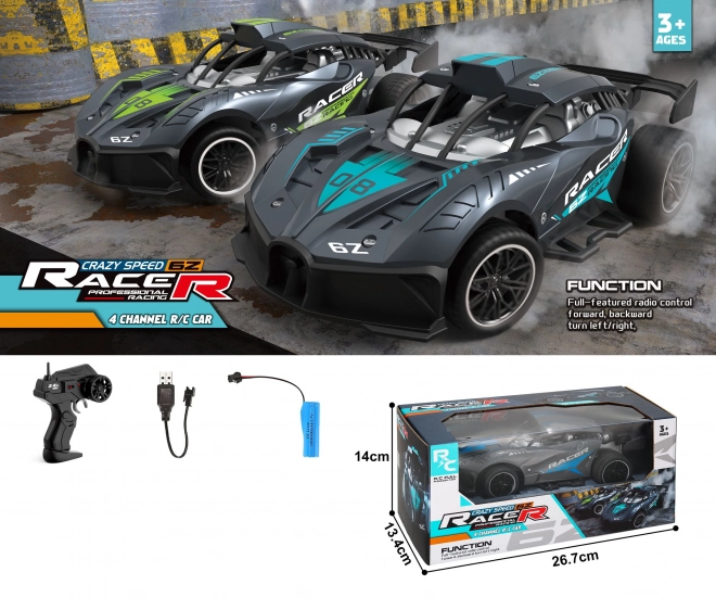 RC auto na daljinsko upravljanje, crno, 23 cm