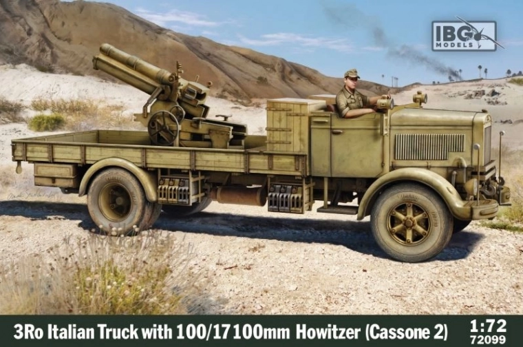 Talijanski kamion 3Ro s haubicom 100/17 100 mm u mjerilu 1/72