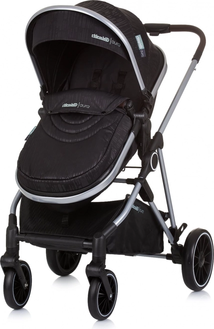 CHIPOLINO Kolica kombinirana Aura 2u1 Obsidian,Srebro