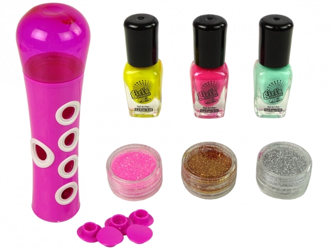 Set za ukrašavanje noktiju Nail Glitter Dispenser Lak za nokte Naljepnice