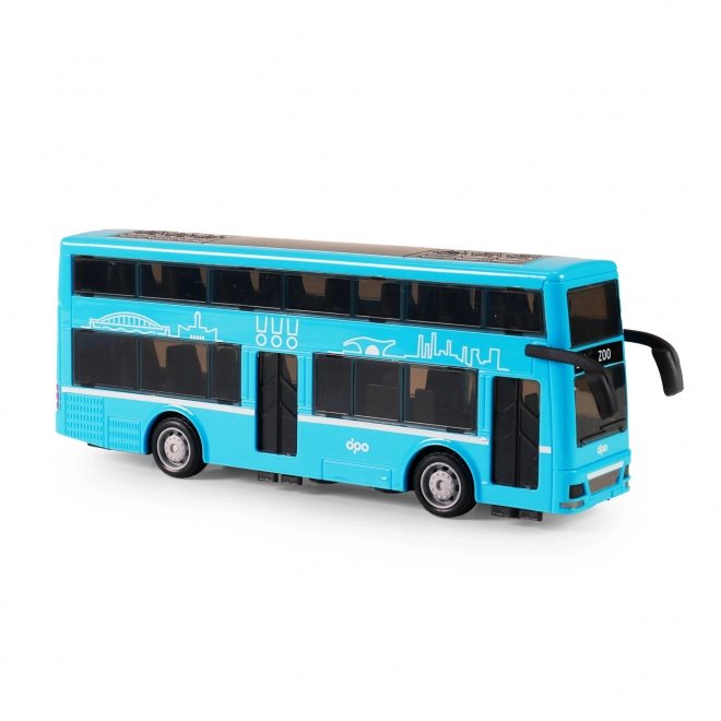 Dvodijelni autobus igračka plava 20 cm