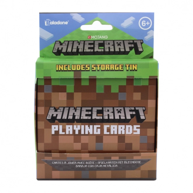Igranje karte s motivom Minecrafta u limenoj kutiji