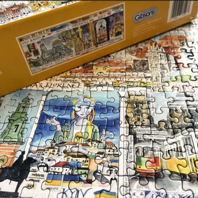 Gibsons Puzzle Europske znamenitosti 1000 dijelova