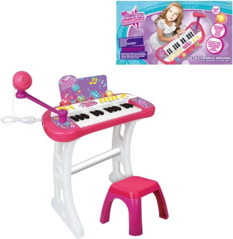 E-pianino sa stalkom i mikrofonom za djecu