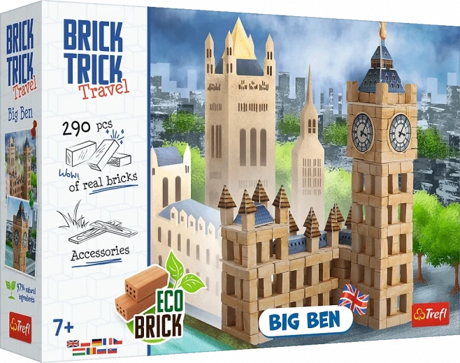 Konstruktorski set od pravih cigli TREFL Brick Trick Travel – Big Ben, 290 dijelova