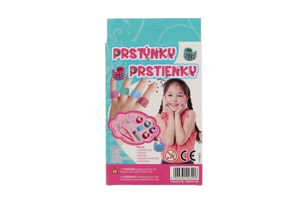Kreativni set za prstenove od plastike u kutiji 12x21x3,5cm 12 komada u boksu