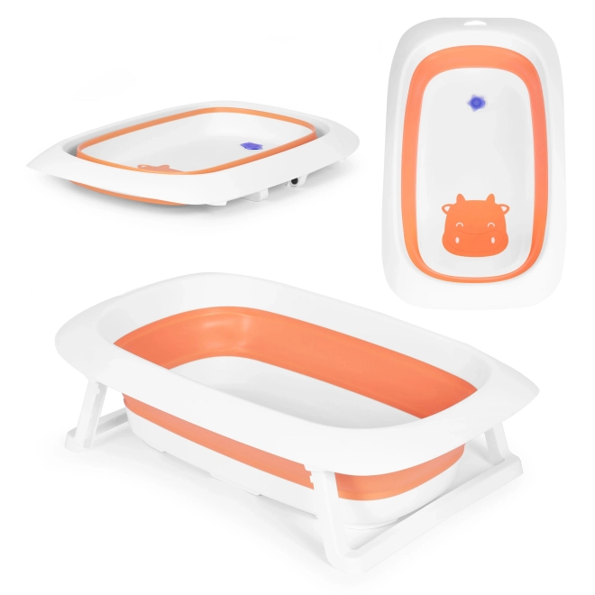 Dječja kada - sklopiva kada s odvodom 81 cm - ECOTOYS – narančasta
