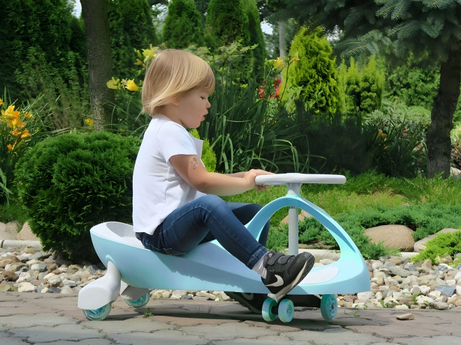 Dječji auto sa svjetlećim kotačima plavi Ecotoys