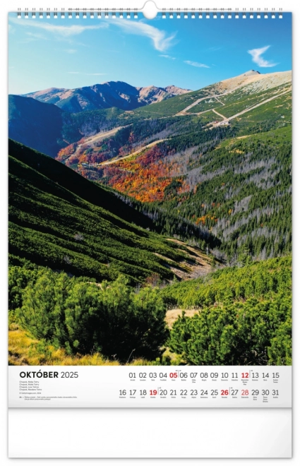 NOTIQUE Zidni kalendar Tatry 2025, 33 x 46 cm