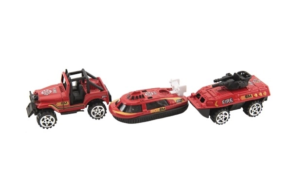 Auto vatrogasci kov/plast 7cm slobodnog hoda mix vrsta 12 komada u kutiji