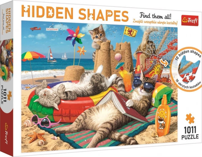TREFL Puzzle Hidden Shapes: Mačje praznike 1011 dijelova