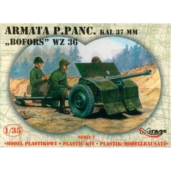 Model plastičnog protuoklopnog topa 37mm Bofors WZ.36