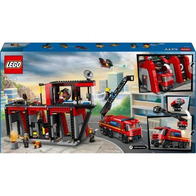 LEGO® City 60414 Vatrogasna postaja s vatrogasnim vozilom