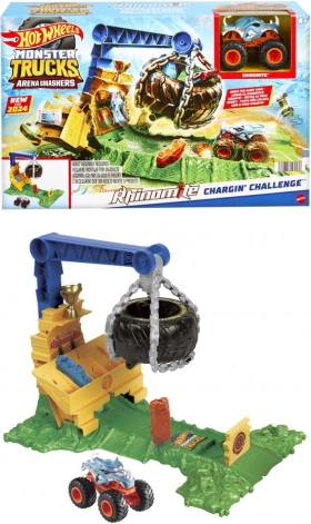 Hot Wheels Monster Trucks Arena Smashers Rhinomite – izazov s razornom gumom