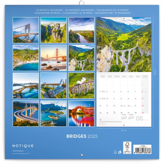 Kalendar s bilješkama Notique Mosty 2025