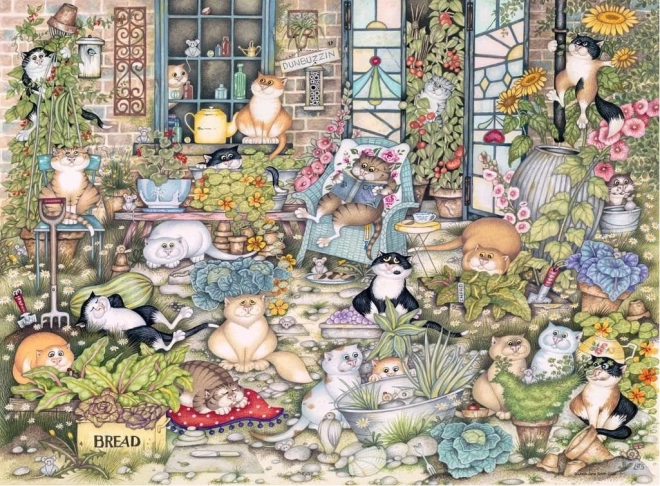 Ravensburger puzzle Lude mačke: Mačji život 500 dijelova