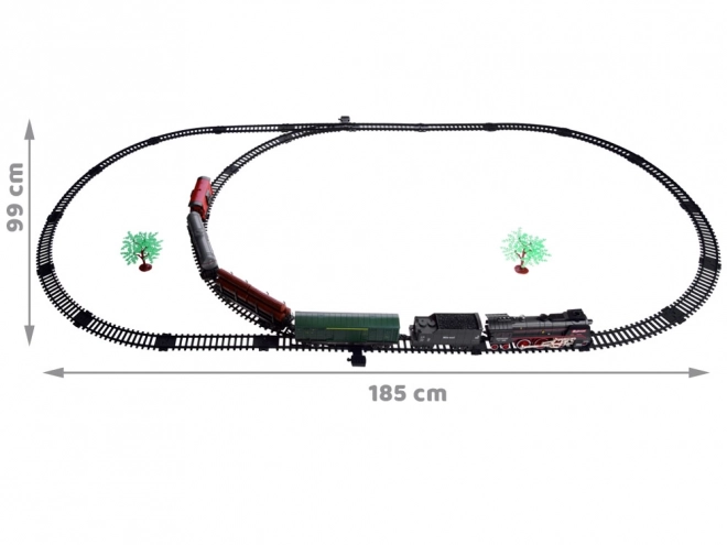 Električni vlakić 185x99cm dim isparava zvučni efekt RC0622