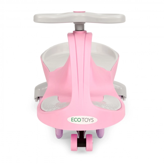Vozić s LED kotačima roza ECOTOYS