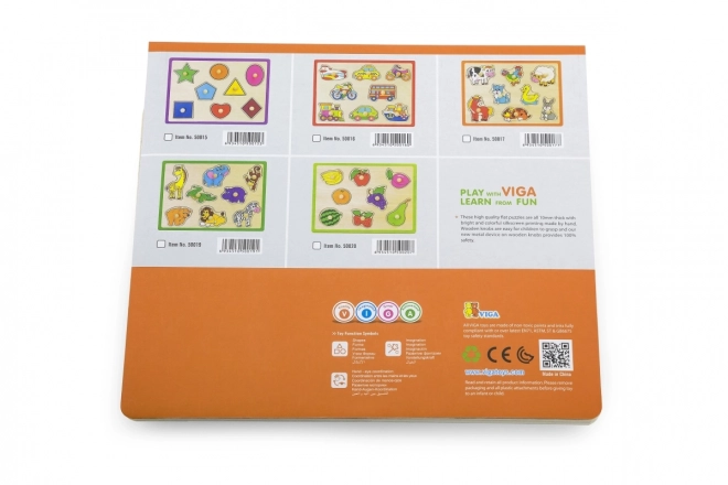 Viga Drvene Puzzle Oblik s Drškama