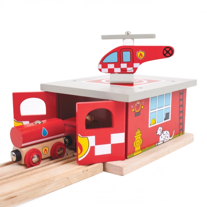 Bigjigs Rail Depo vatrogasna stanica