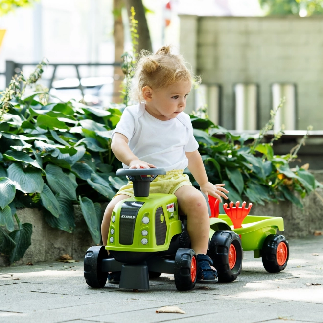 Dječji traktor Falk Claas 470 Arion zeleni s prikolicom i setom za pijesak