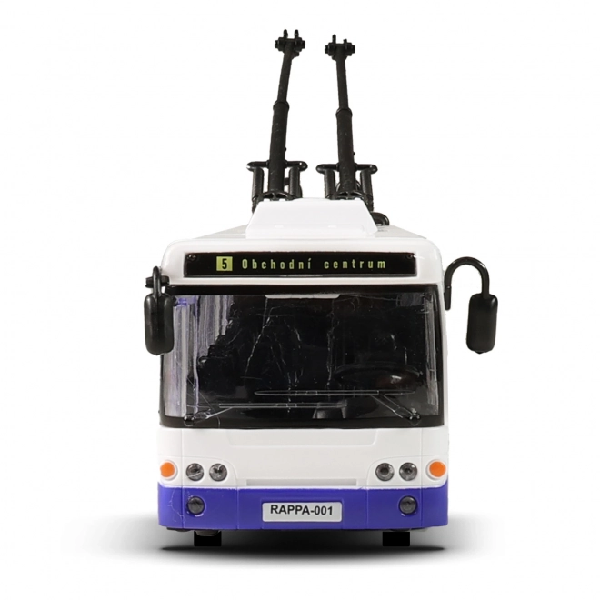 Trolejbus koji najavljuje stanice na češkom 28 cm plavi