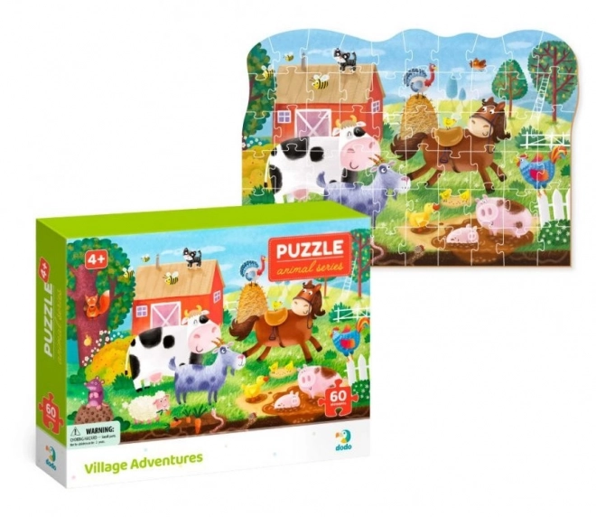 DODO Puzzle Životinje: Avanture na selu 60 komada