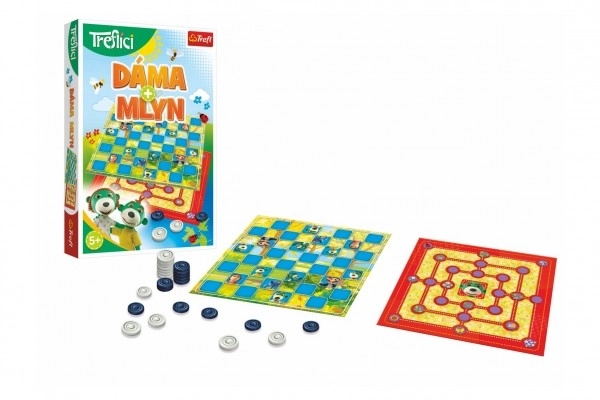 Dama i Mlin s Obitelji Treflik društvena igra