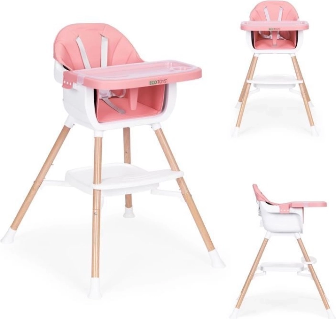 Dječja hranilica 2 u 1, ružičasta, ECOTOYS