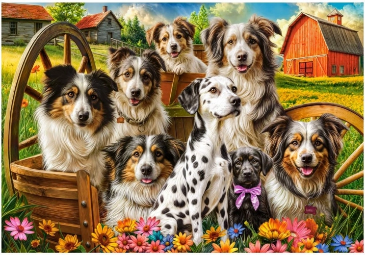 Castorland puzzle sretni psi na selu 1000 dijelova