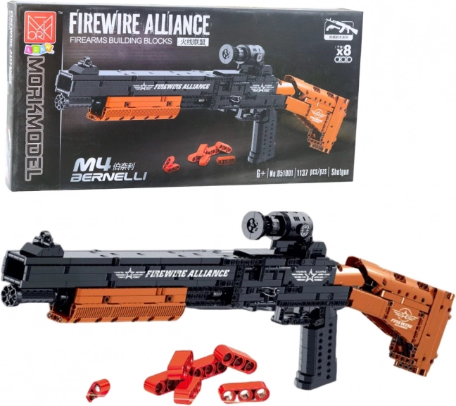 Konstruktorski set karabin M4 BERNELLI s funkcijom pucanja – 1137 dijelova
