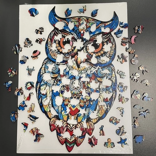 Drvene puzzle sova Kruzzel