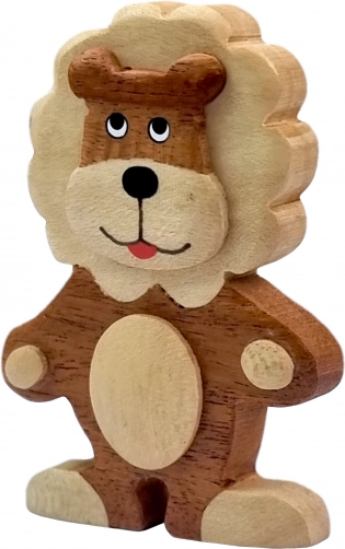 Drvena magnetna figurica lav – ručno izrađena dekoracija 2Kids Toys