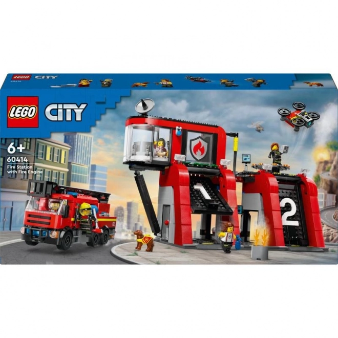 LEGO® City 60414 Vatrogasna postaja s vatrogasnim vozilom