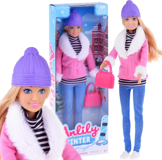 Anlily zimska modna lutka s torbicom