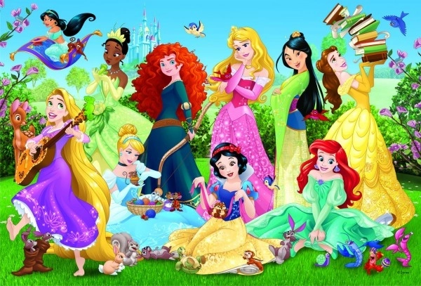 Puzzle Šarmantne princeze/Disney 100 dijelova 41x27,5cm u kutiji 29x19x4cm