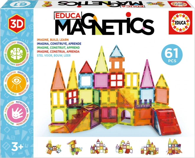 EDUCA Magnetna građevna igračka Magnetics 61 dijelova