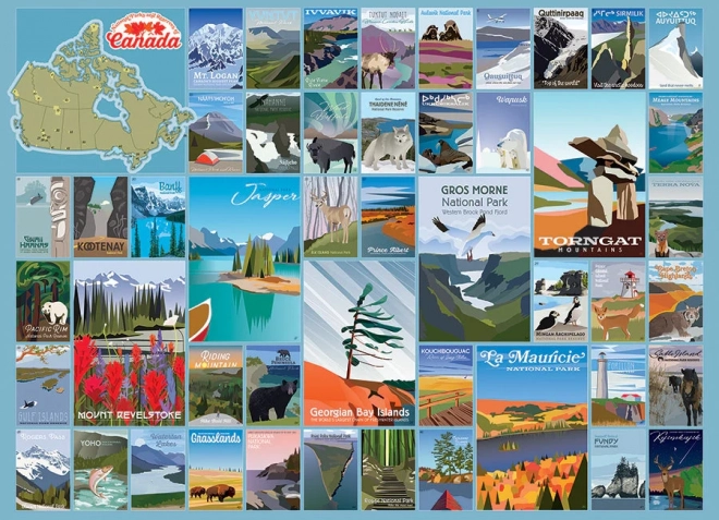 Puzzle COBBLE HILL Kanadski nacionalni parkovi i rezervati 1000 dijelova